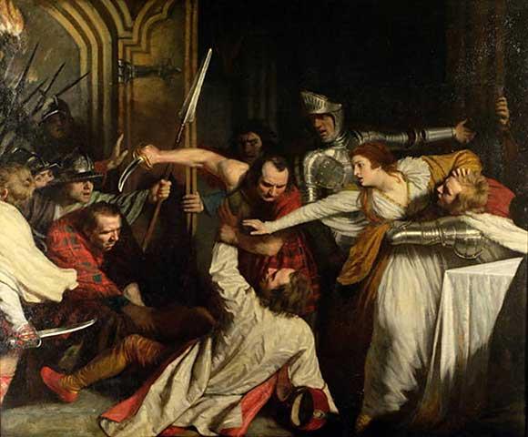 Assassination of David Rizzio, March 9th, 1572 (John Opie) (1761-1807) Guildhall Art Gallery, London, Inv. 49
